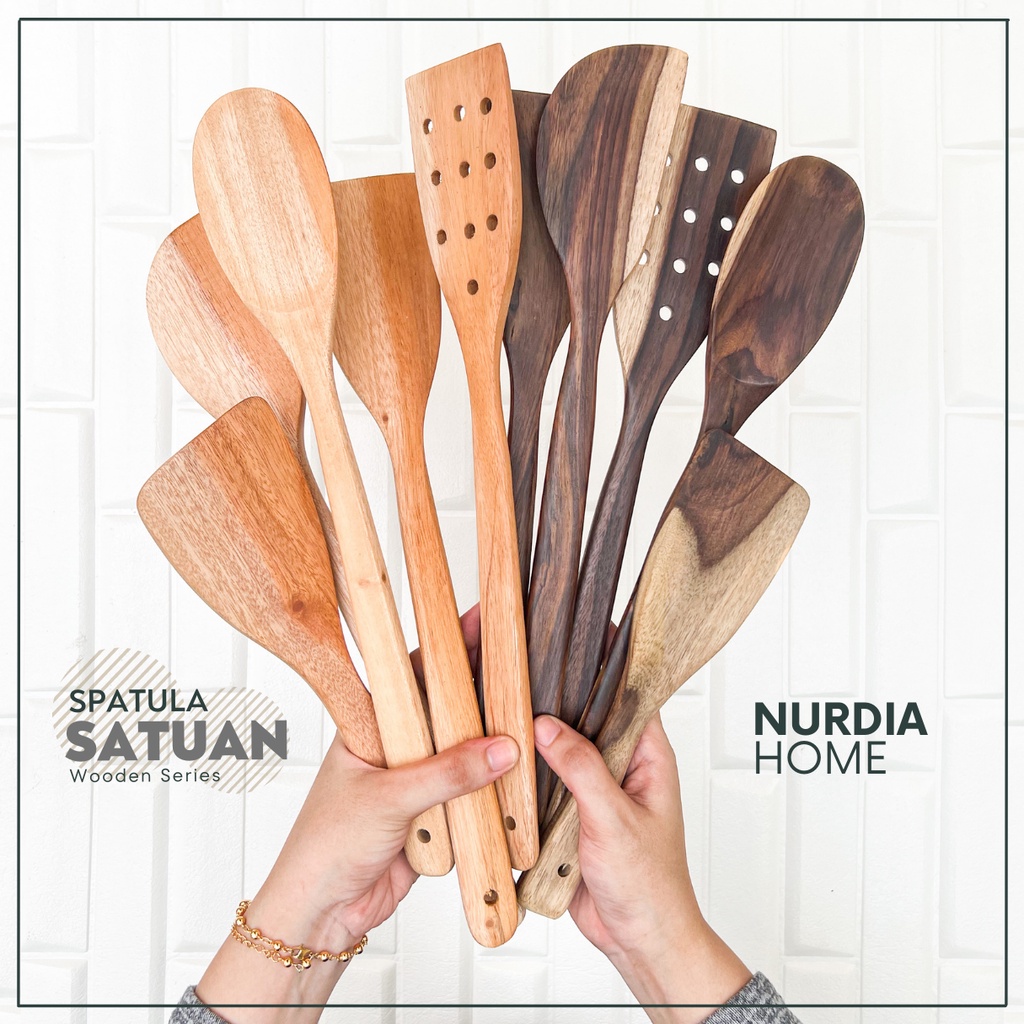 Spatula Kayu Satuan (Sutil/Sodet) by Nurdia Home - WS04