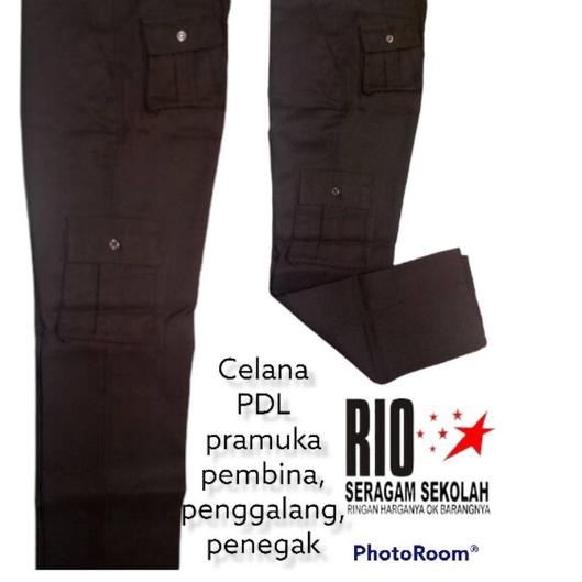 ☄ CELANA PRAMUKA PDL PEMBINA PENEGAK RIO LAKI2 PANJANG KANTONG 6 buah BAHAN RAPILO RAFILO GABARDINE,