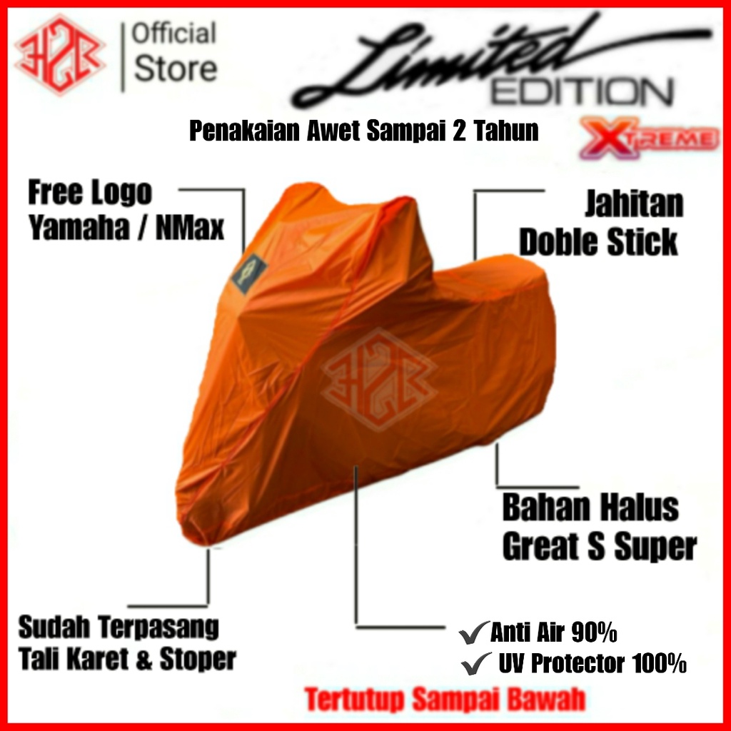 Cover Motor Outdoor, Cover Motor Waterproof, Cover Motor Custom, Cover Motor Nmax, Pcx, Aerox, Supra, Vario, Vespa Matic, Vespa 2 Tak, Beat, Mio, Soul Gt, Lexy, Scoopy, Piagio, Nuvo, Mx King, Adv, Trail, Sport, Bebek, Size Custom &amp; Motor Lainnya