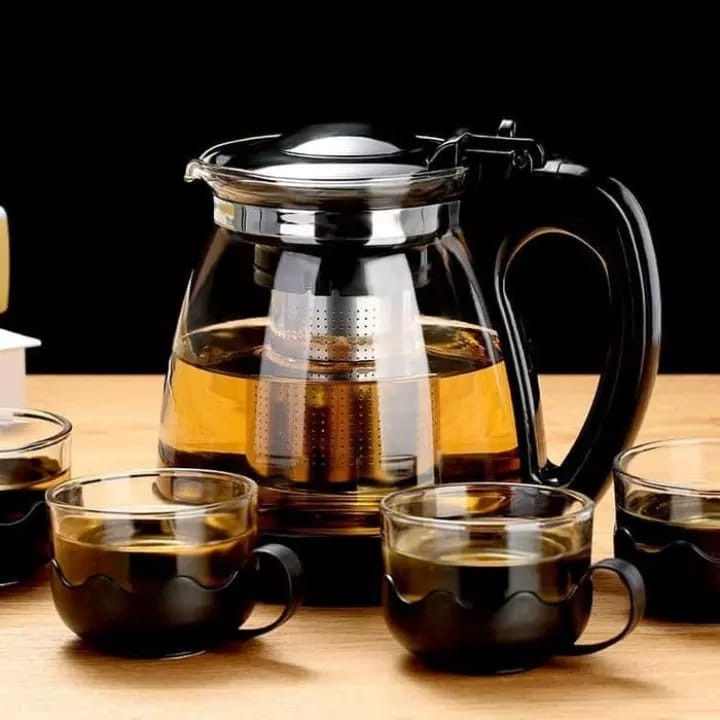 [ASS] Teapot Set Saringan Hitam 5 in 1