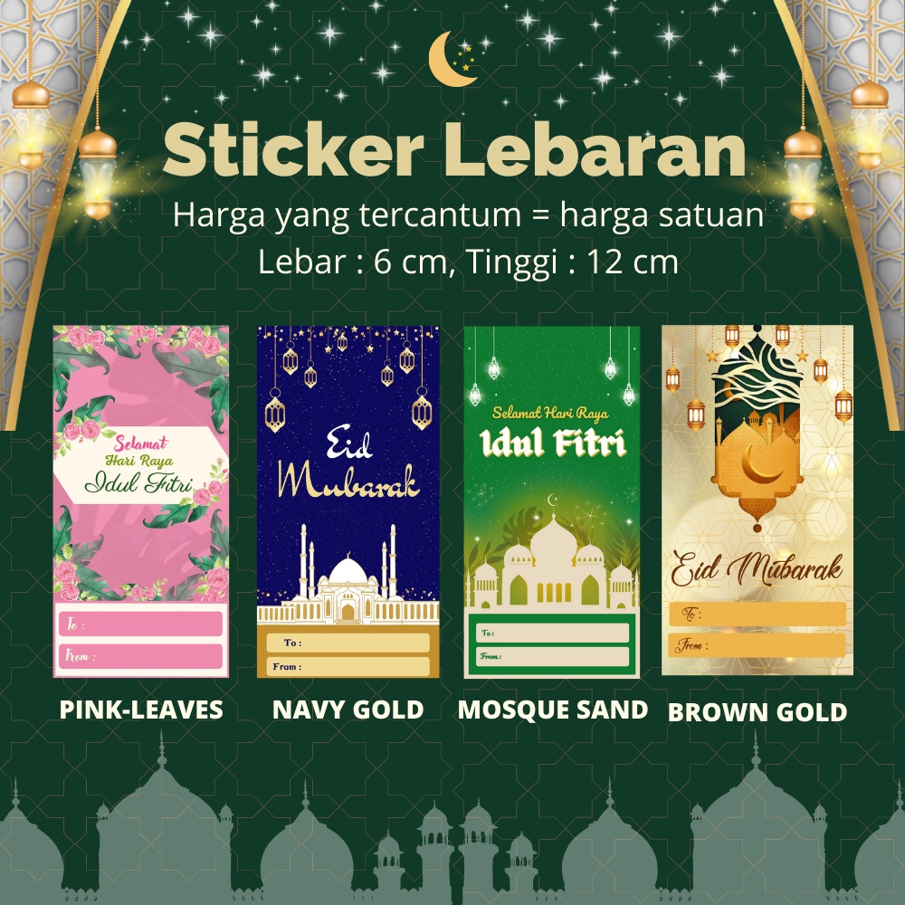 Jual Stiker Lebaran / Sticker Idul Fitri Label Toples Kue Box Hampers ...