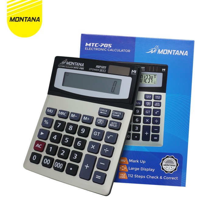 

Best Seller Montana Calculator / Kalkulator Montana Mtc 705 / 14 Digits