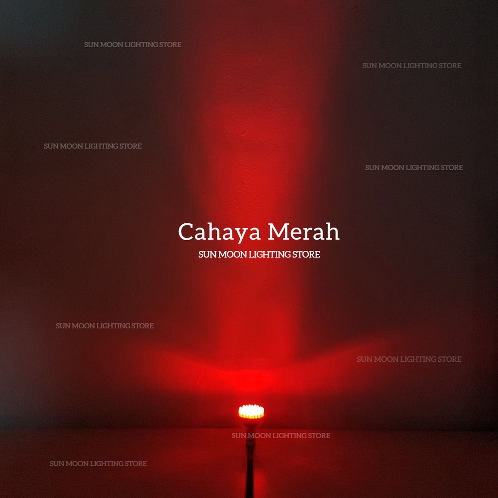 Lampu halogen led 3watt 48 mata fiting e27 mr16 biru merah hijau warm