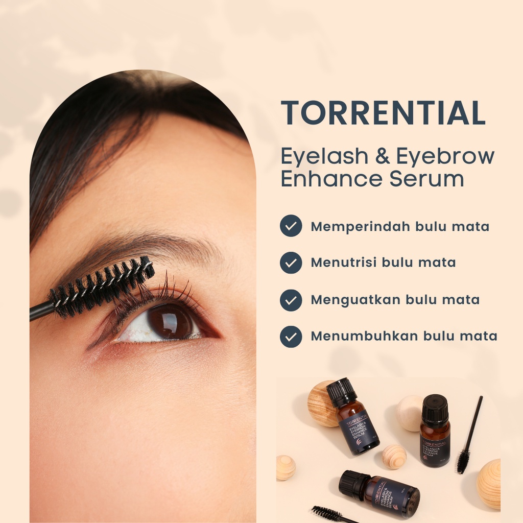 Serum Vitamin Pemanjang Penyubur Penebal Pelentik Penumbuh Bulu Mata Bulumata Melebatkan Alis Torrential Eyelash Eyebrow Serum Ampuh BPOM