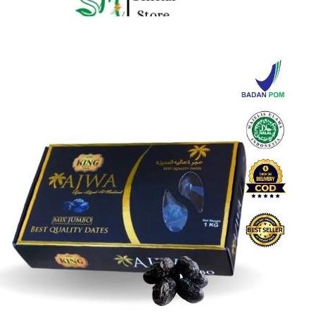 

KURMA BUAH-BUAHAN KURMA AJWA SUPER NABI ASLI MADINAH PRINCE DATES 1KG EL09I09A82L