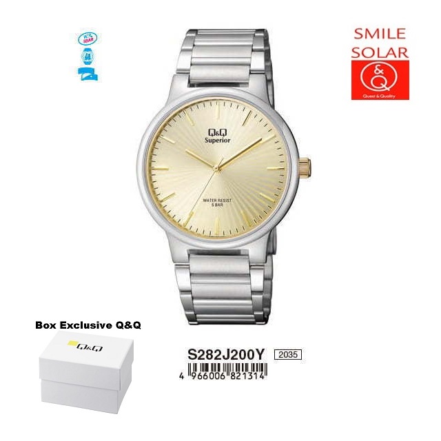 Jam Tangan Pria Classic Casual Business Rantai Stainless Steel Analog Original Q&amp;Q QnQ QQ S282 S282J Series