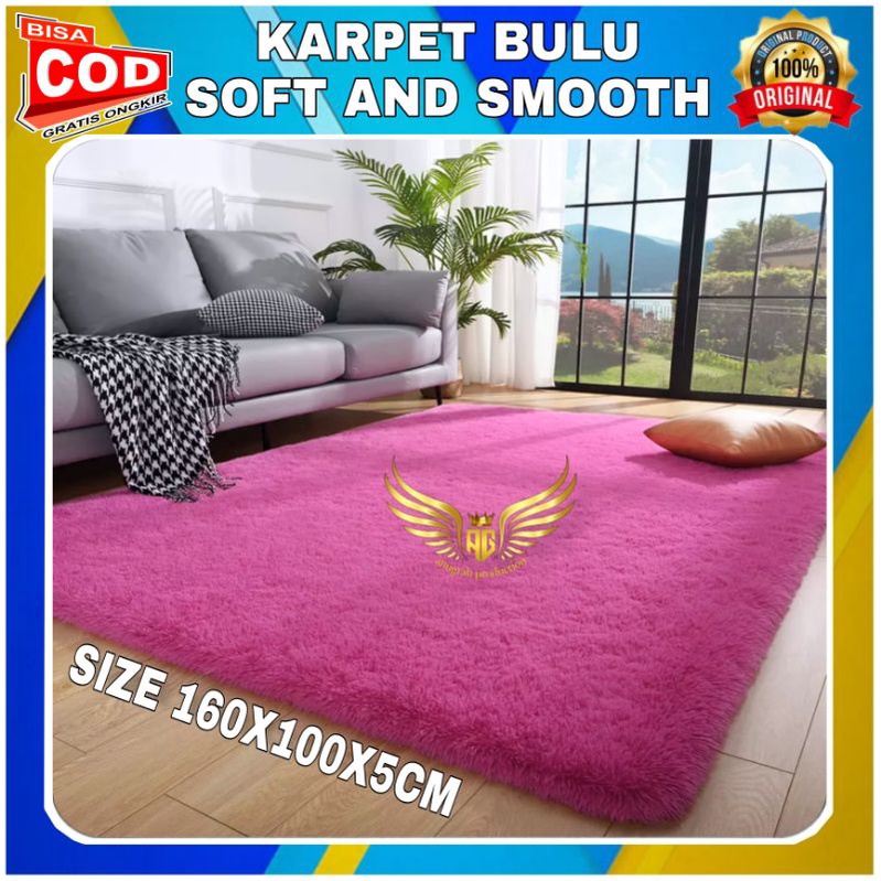 Karpet bulu rasfur uk160x100x5cm