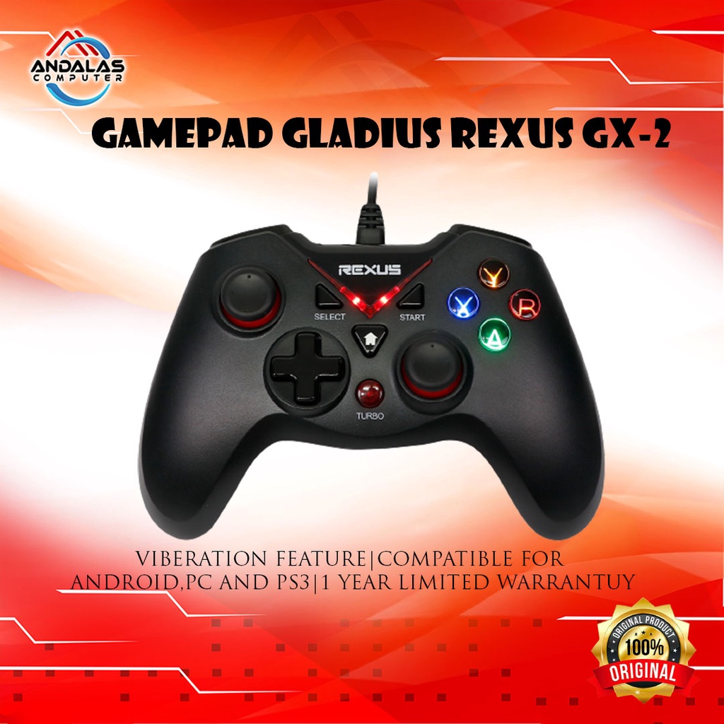 GAMEPAD STICK PS PLAYSTATION KABEL GAMING GAME GX2 REXUS GX-2 PRO