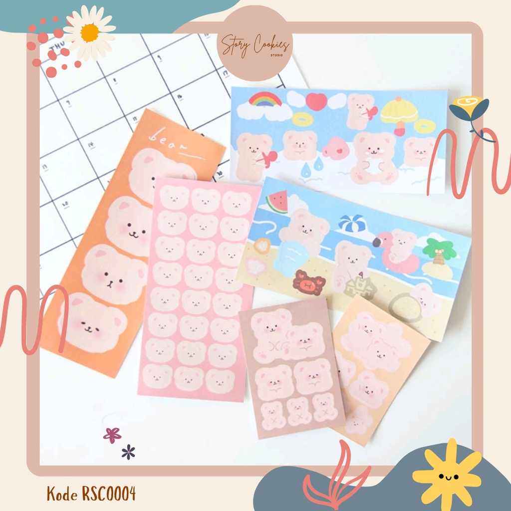 

Stiker Sheet Kertas Beruang