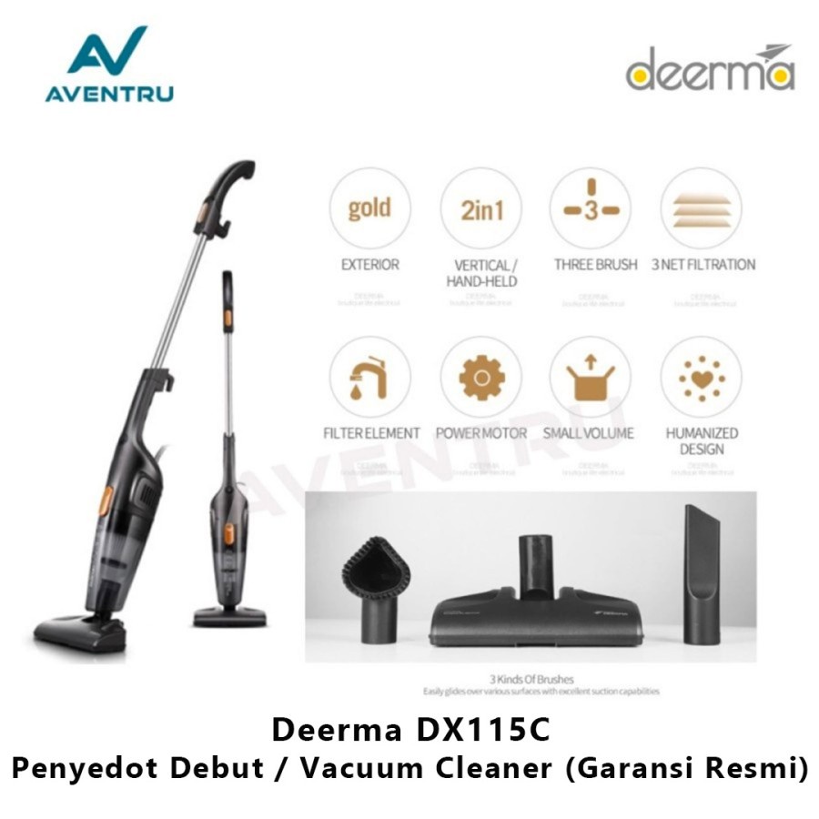 Deerma DX115C Penyedot Debu Handheld Vacuum Cleaner - 1 Unit DX115C