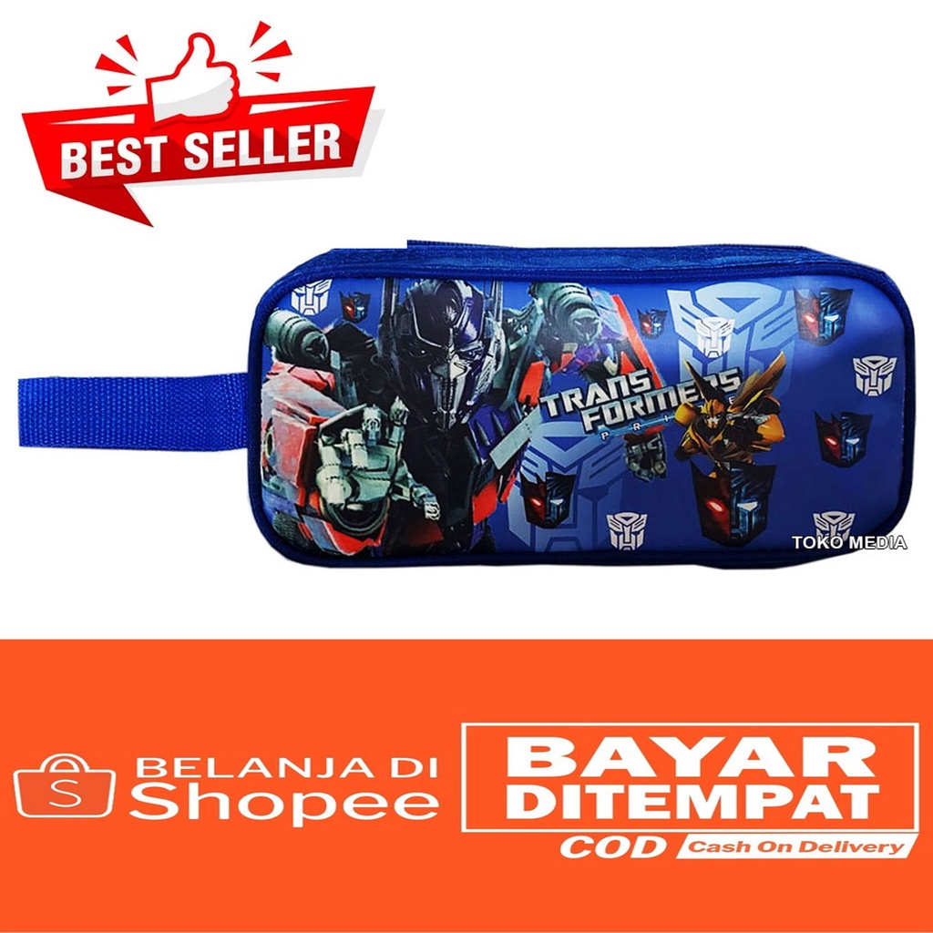 

TOKO MEDIA Best Seller!! Tempat Pensil anak dengan Karakter Kartun Populer lucu favorit Bahan Tebal TRANSFORMERS