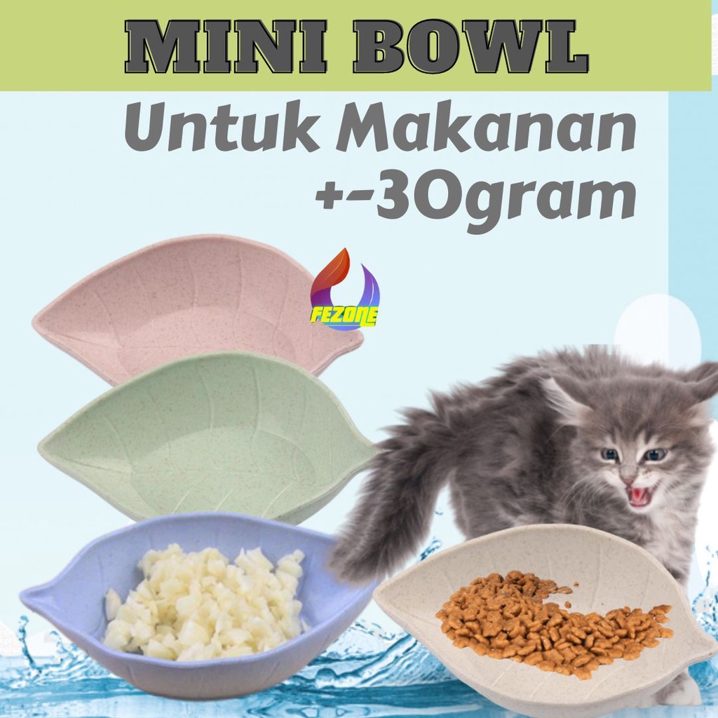 Mangkok Makan Kucing Elegan dari Bahan Berkualitas Tinggi Model Daun FEZONE