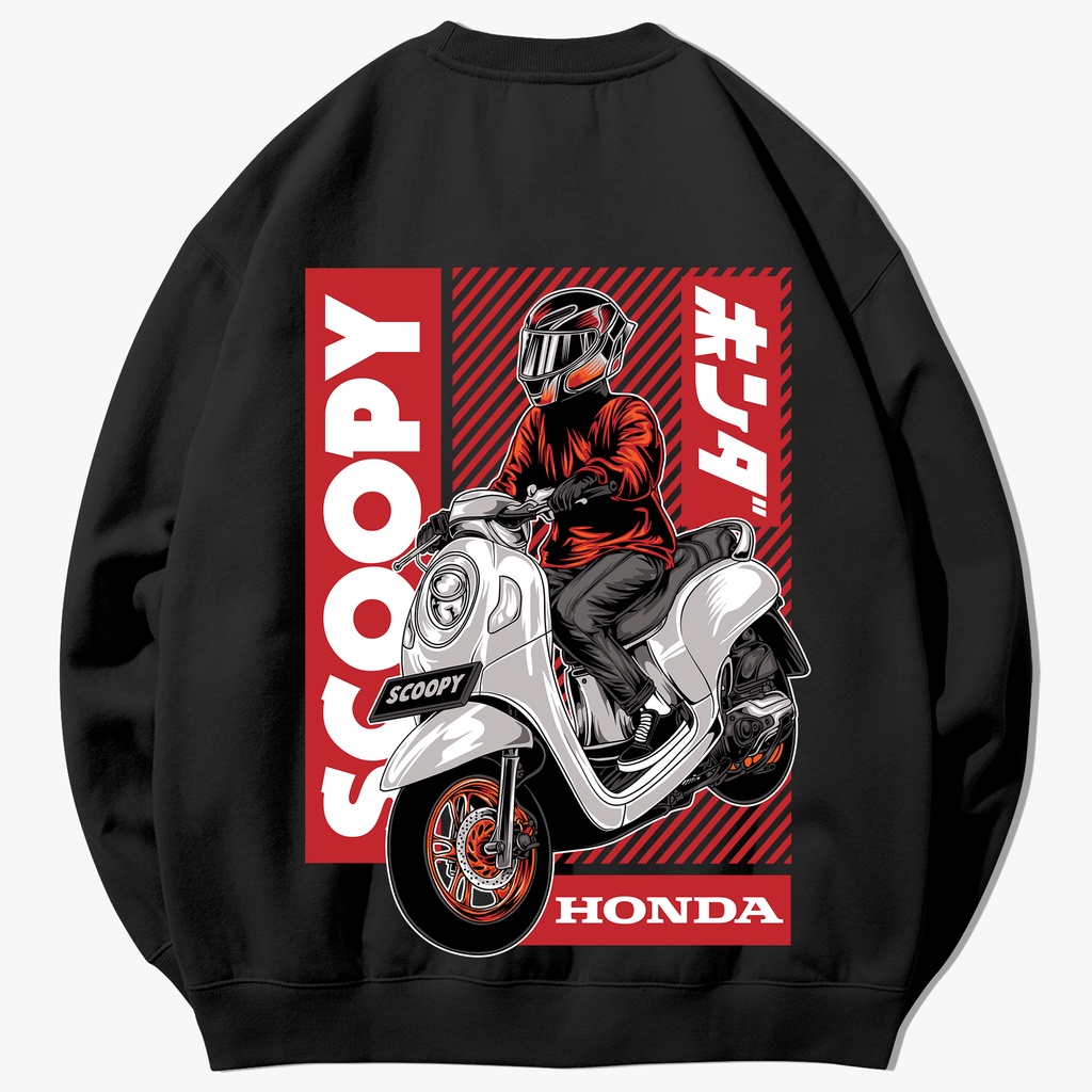 CREWNECK FLEECE SUNMORI MOTOR SCOOPY RIDER JOE LEE