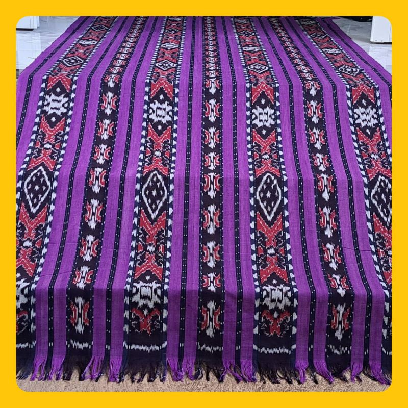 Kain Tenun Ikat Blanket Warna Ungu Kain Etnik Tradisional Nusanatara Motif Limited