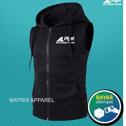 PALING LARIS Rompi Pria REI Bahan Fleece Hoodie Zipper Premium Exlusive