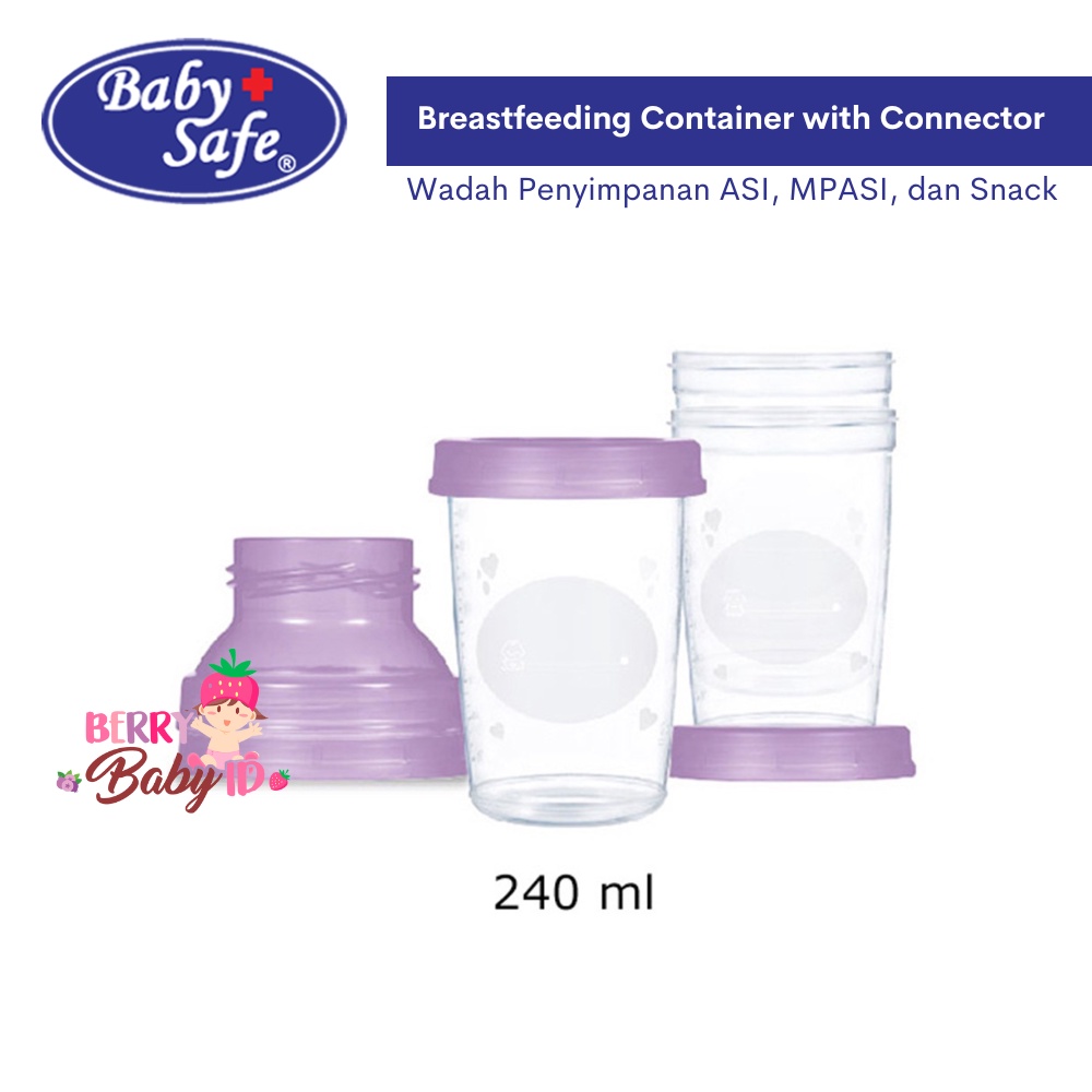 Baby Safe Breastfeeding Container Wadah Penyimpanan Kontainer ASI Berry Mart