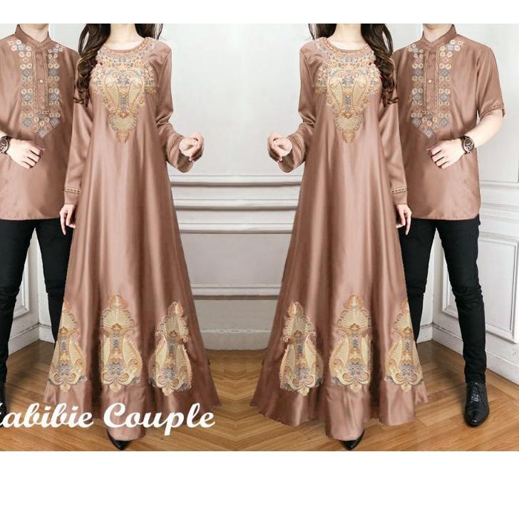 ❂ ELDE 5 - habibi couple Habibie & Ainun couple, maxi tangan panjang + kemeja kancing depan kantong 