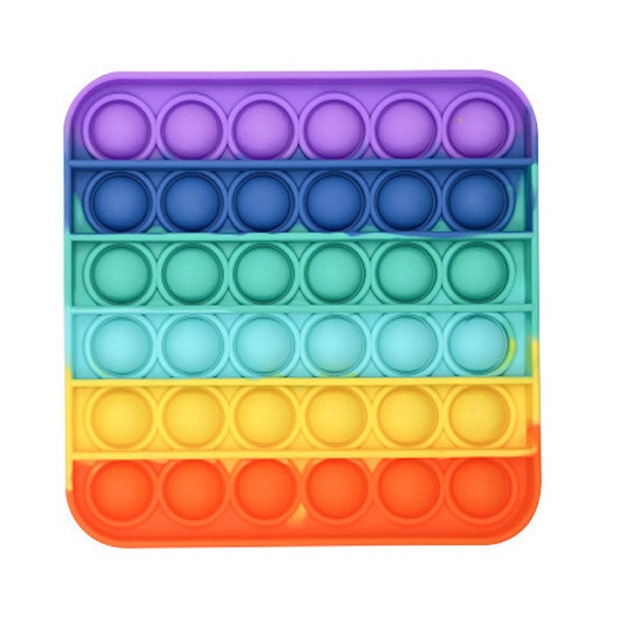 Pop It Rainbow / Mainan Rainbow Poku Bubble POP IT kotak / Mainan Dekompresi / Warna Warni / Pop It Fidget Toy Rainbow /  Mainan Anak / Fidget Toy