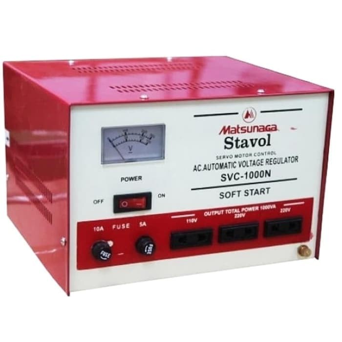 stabilizer 1000 WATT matsunaga / SVC-1000 Stavol 1000 Watt Penstabil Listrik