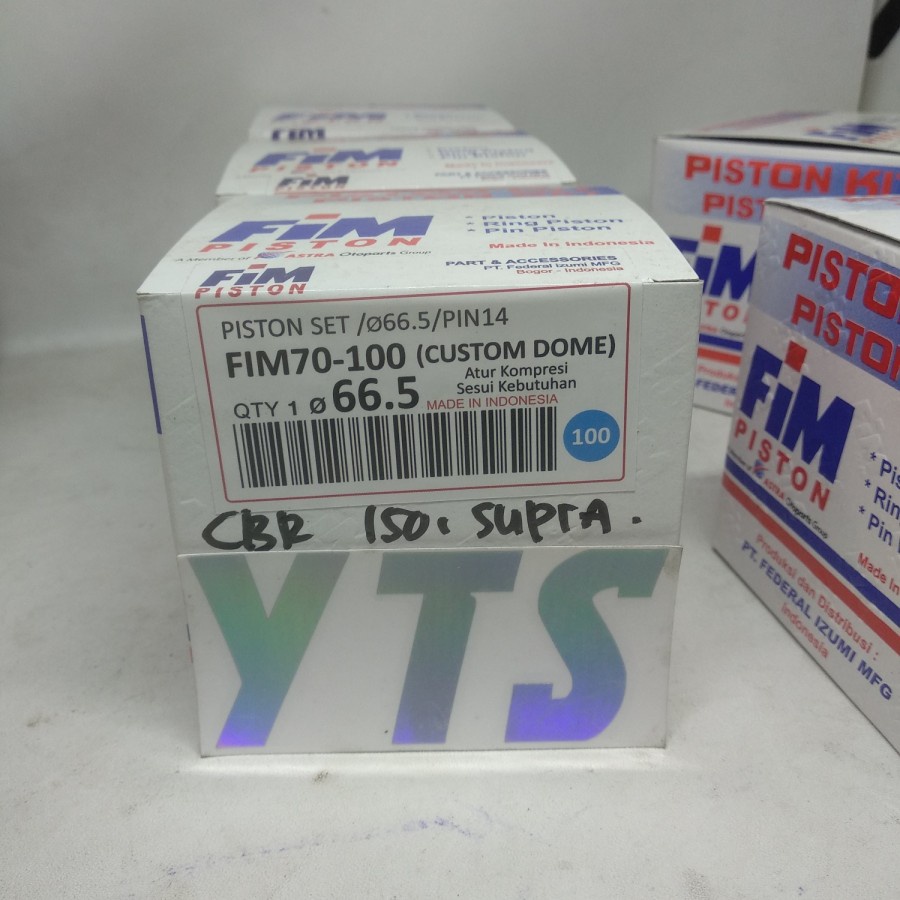 PISTON KIT FIM 70 PIN 14 CBR 150,SUPRA GT 65,5/66/66,5/67/67,5/68