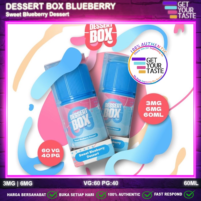 Liquid Dessert Box Sweet Blueberry Dessert 60ML by Vapology