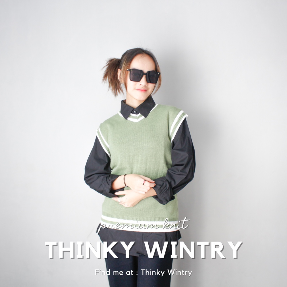 OUTER WANITA KEKINIAN VEST ROMPI KOREA RAJUT CROP OVERSIZE - VEST ROMPI RAJUT WANITA CARDIGAN CEWEK 