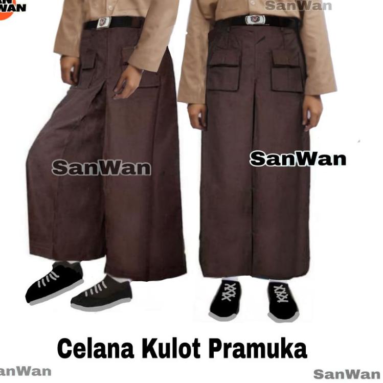 ✼ Celana Kulot Pramuka Sekolah SD Rok Kulot Panjang ✸