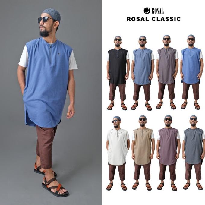 BISA COD ROSAL rompi shalat classic gamis pakistan M - 3XL /BAJU KOKO PRIA/BAJU KOKO DEWASA/BAJU KOK