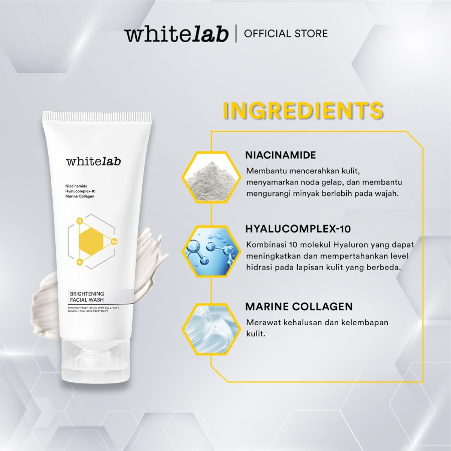 Bisa COD - Whitelab Brightening Face Cleanser - Pencuci Muka Whitelab