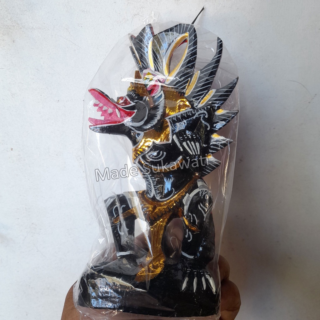 Patung kayu garuda kencana bali 16cm kerajinan ukiran tangan handmade