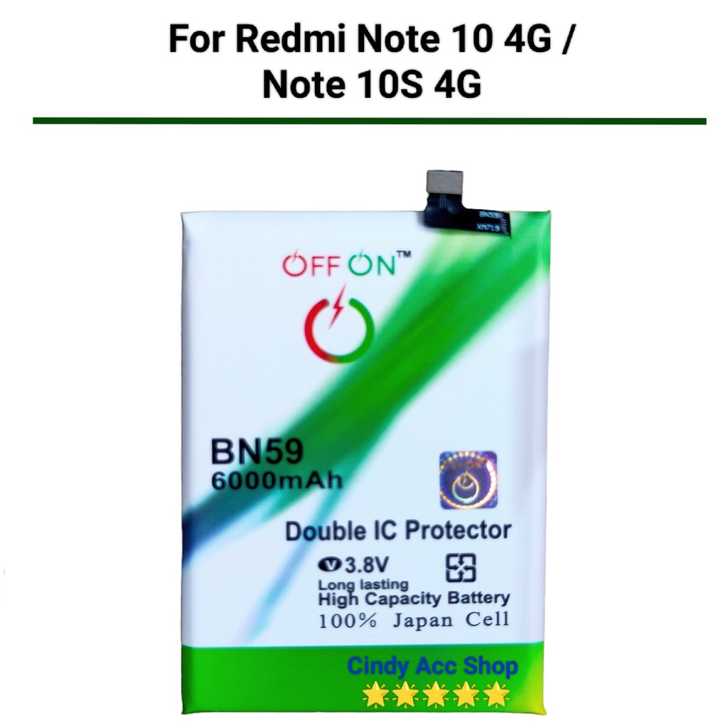 Baterai Double Power Redmi Note 10 4G Note 10S 4G BN59 Batre Battery