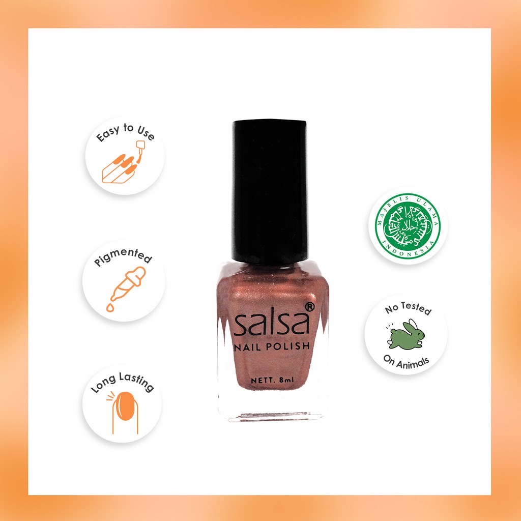 SALSA Nail Polish Glam Indonesia / Cat Kuku / Nude 1 2 Glamour Set A B / Peel Polish Kutek Halal Off Lupas Breathable Hijab Friendly / Color Pewarna Warna Matte Glossy Nude Bening / Satuan Ecer Full Set Paket / Cosmetic Beauty Tools Aksesoris / Varnish