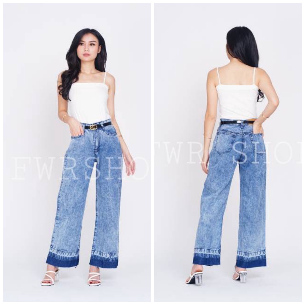 FWR - Celana Kulot Boyfriend Jeans Wanita Kirei