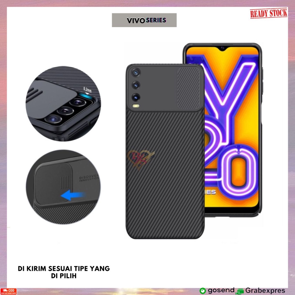 Case Vivo Y12S Y20 Y20S  Melindungi Kamera Privasi Penutup Belakang Hardcase Cam Shield PC Slide