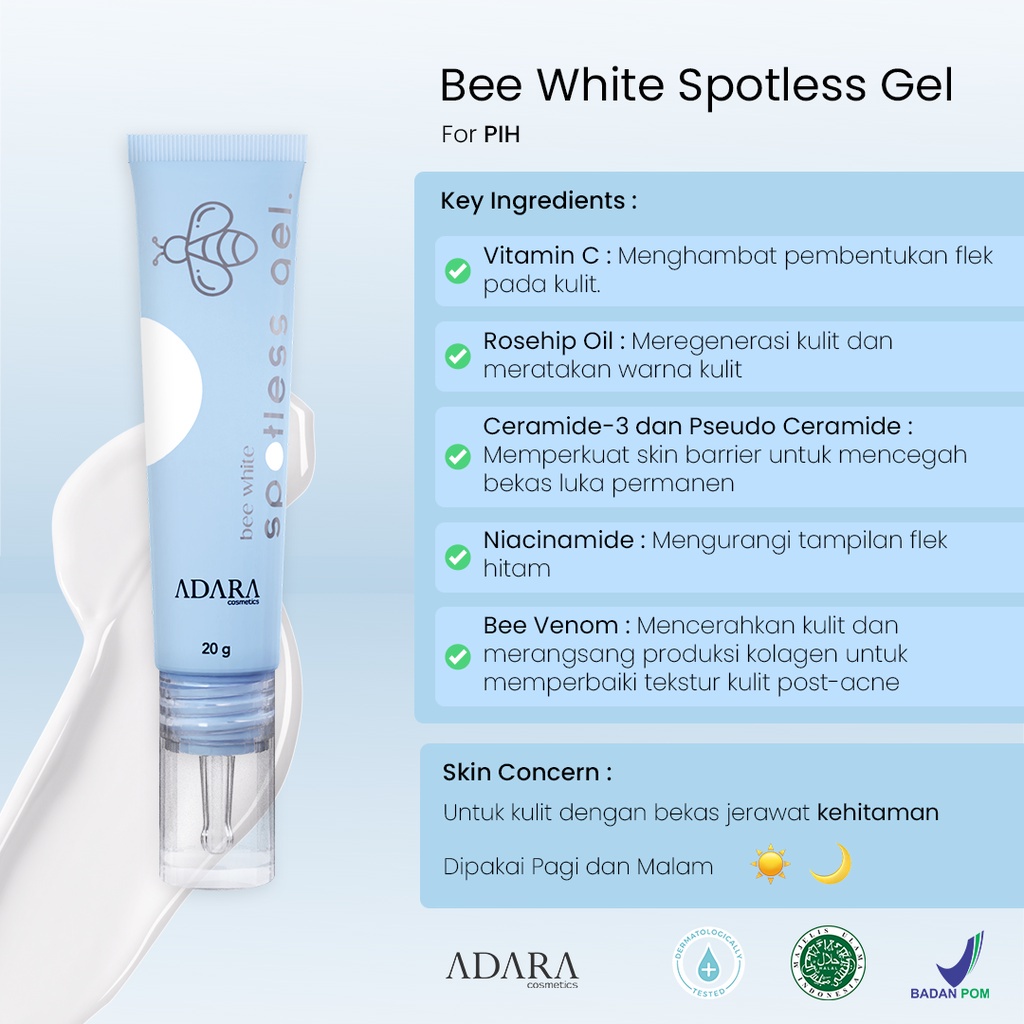 Adara Bee White Spotless Gel | Cream 20g