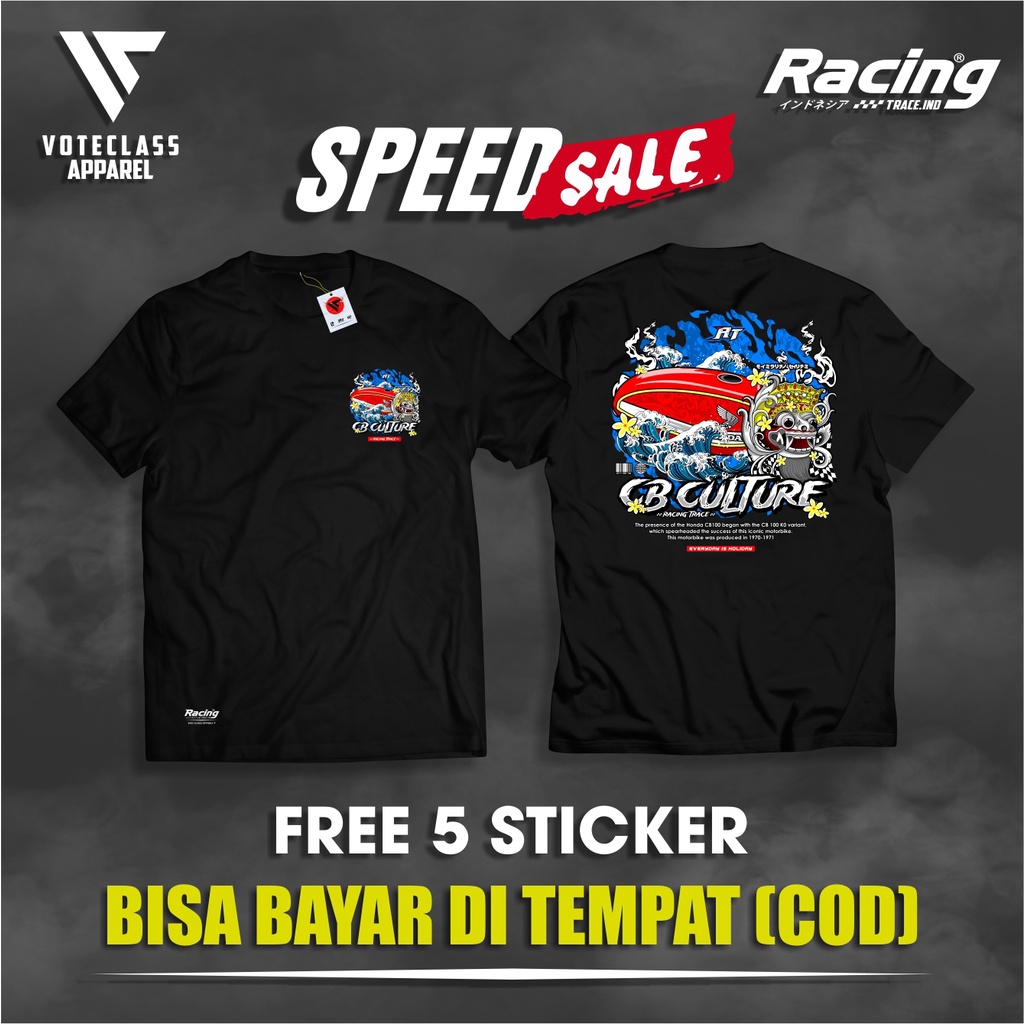 (BISA COD) KAOS RACING CB CULTURE BARONG ORIGINAL RACING TRACE BANYUWANGI