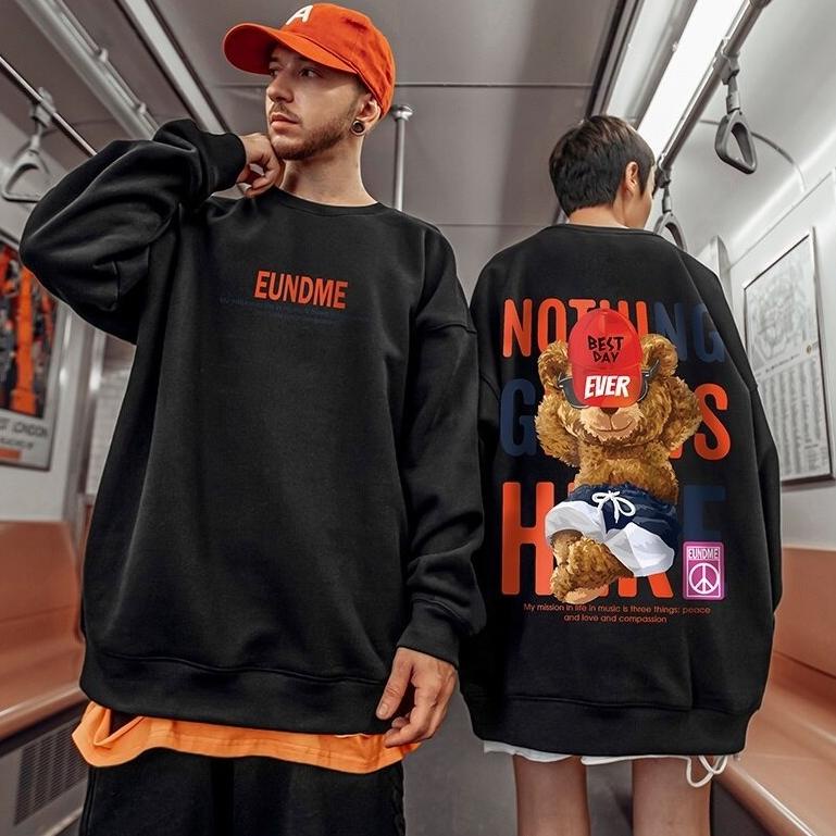 BEST SELLER CN sweater crewneck cople Nothing Bear Pria wanita Jaket Switer Motif Simple Kekinian Ja