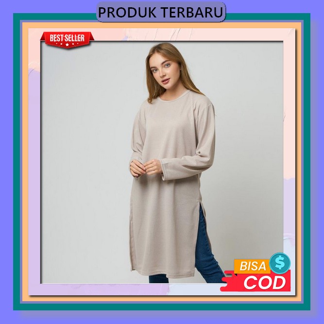 Baju Wanita Termurah Tunik Kotak Kecil Wanita Polos Import Bahan Katun Adem Tunik Wanita / Kemeja Na