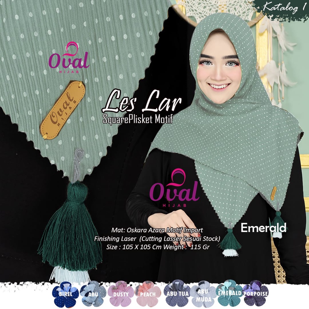 Segiempat Plisket Leslar Hijab Segiempat Original Oval Hijab Plisket Motif Square Plisket