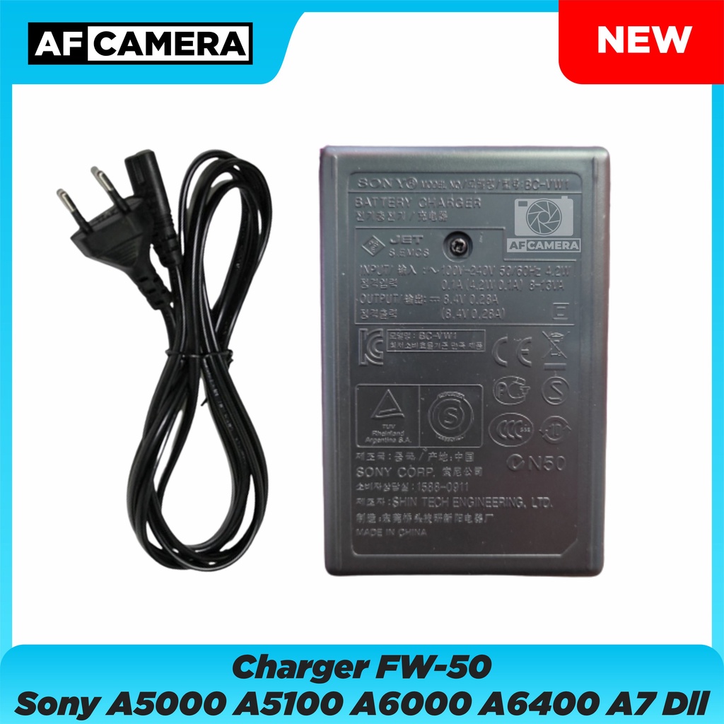 Charger Cas VW1 Sony FW50 A5000 A5100 A6000 Sony Nex 5N 5T 5R A7 A7 II