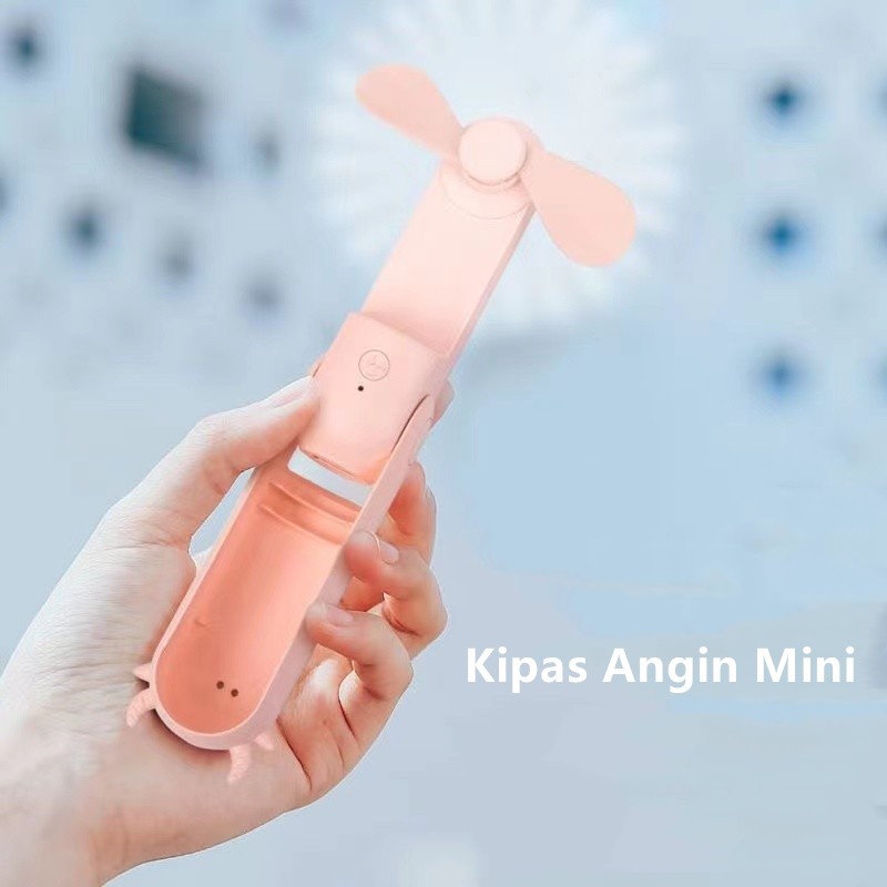 Mini Kipas angin 4800mAh Power bank 2 in1 USB Handheld Portable Fan