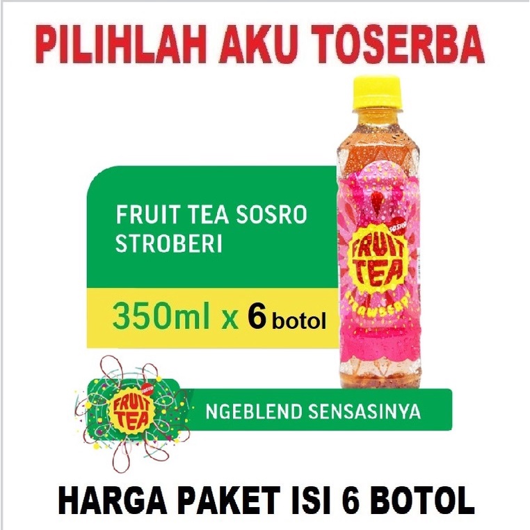 

FRUIT TEA Sosro STRAWBERRY PET 350 ml - ( HARGA 6 botol )