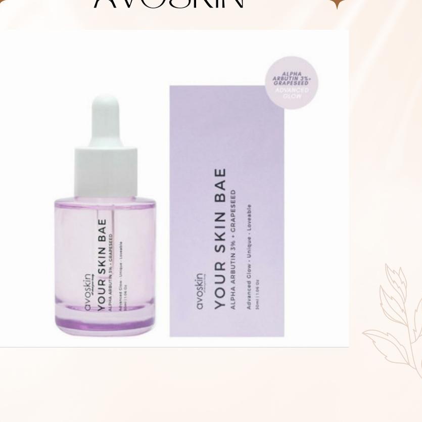 ➵ Avoskin Your Skin Bae Alpha Arbutin 3% + Grapeseed - Avoskin Serum Alpha Arbutin ✤