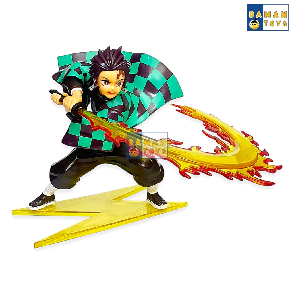 Figure Tanjiro Kamado Demon Slayer dengan Pedang Nichirin Kimetsu No Yaiba Sangat Detail