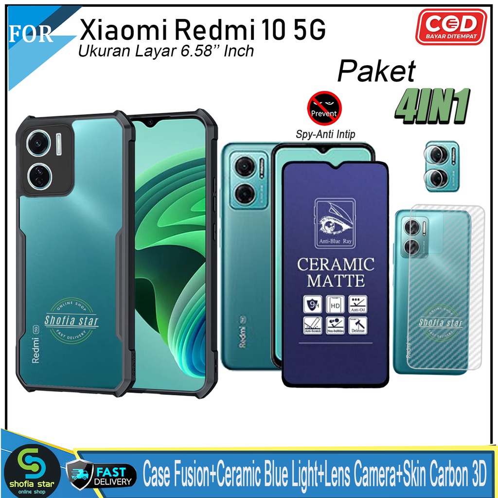 Promo 4in1 Case Xiaomi Redmi 10 5G Redmi 10 2022 Note 10 Note 10s Note 10 Pro Note 11 Note 11s Softcase Fusion Shockproof Transparan Protect Casing