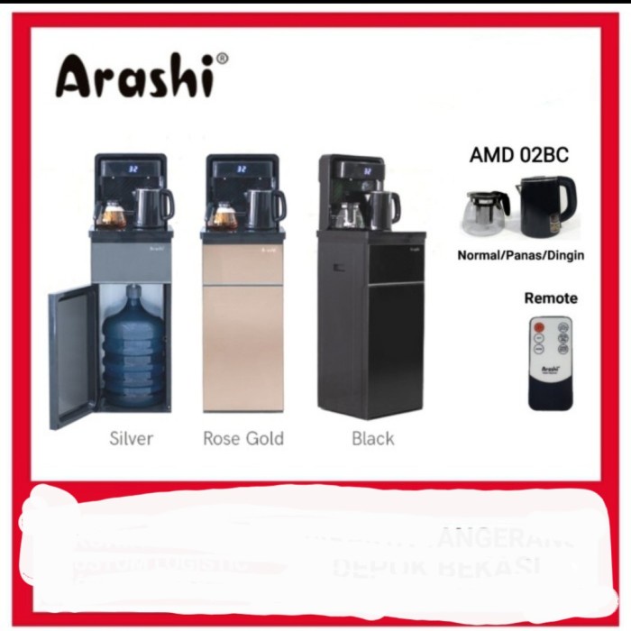 Best Seller Arashi Dispenser Air Amd 02Bc - Galon Bawah - Dingin Es Dan Panas