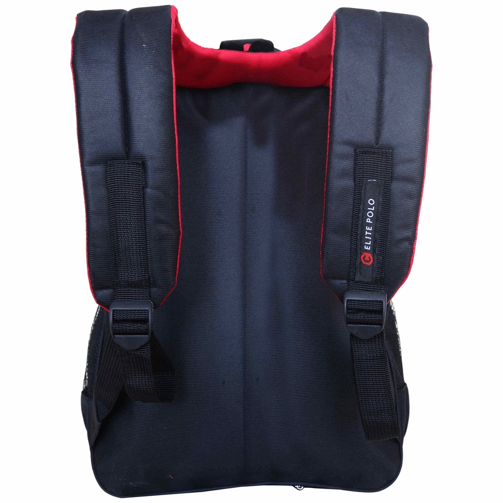 Tas Ransel Elite Polo Mikro Lengkung Hitam Bagus Keren Murah Elegan Ransel Pria Murah Model Polo Bahan Mikro Berkualitas