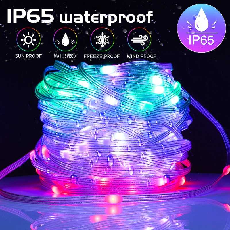 Lampu Hias String Lights RGB Smart Bluetooth with Remote Control Lamp Kerlap Kerlip Hiasan Dinding Kamar Multifungsi