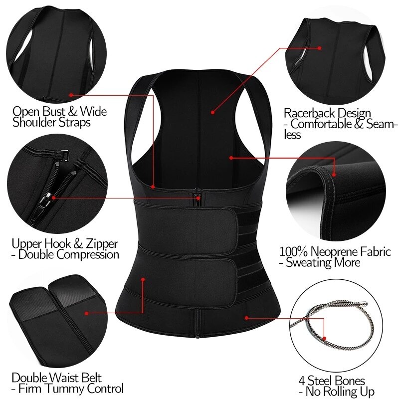 Korset Wanita Pembentuk Tubuh Slimming Body Shaper Zipper / Korset pelangsing / Korset Langsing / Korset pembakar lemak
