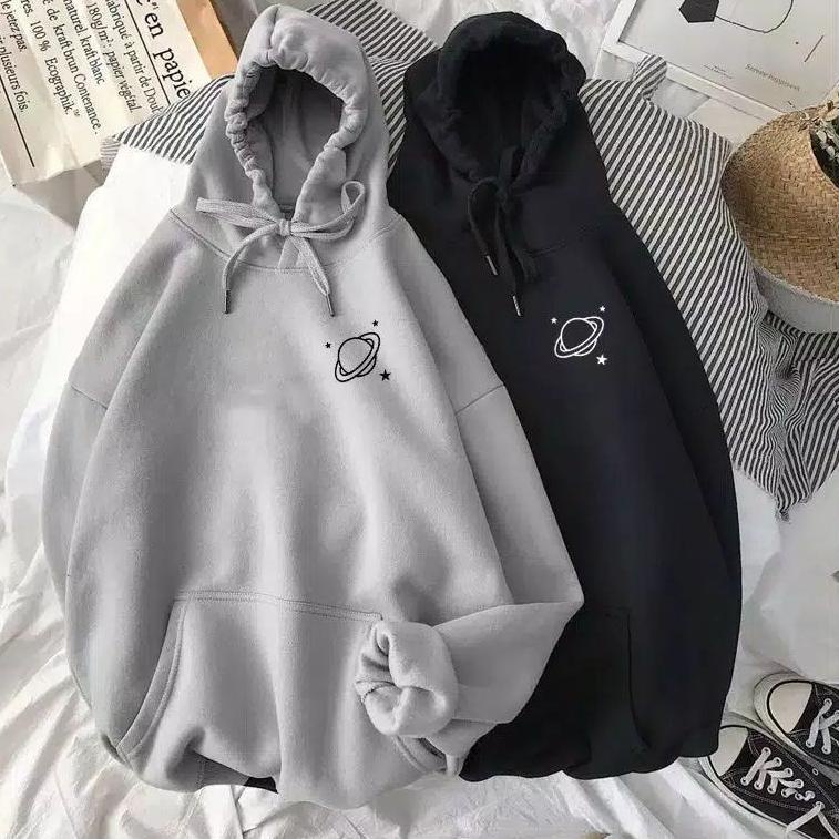 HARGA SPESIAL IvannaCollection Sweater Hoodie Wanita Oversize Tebal Jaket Hodie Couple Pasangan Simp